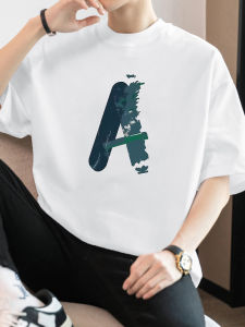 Áo Thun Cotton Trắng Tay Ngắn Dáng Rộng Cổ Tròn Thời Trang Mỹ Cotton Nguyên Chất 260g Thương Hiệu Hợp Thời Trang Mùa Hè