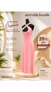 Azalea 2-Way Backless Sleeveless Summer Dress for Women Elegant Adjustable Wearable Two Style Design Casual Chic Lightweight Maxi Fashion Dress for Vacation Beach Party and Daily OOTD