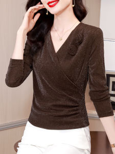 DAIXIANGFEIZI | Autumn Winter Spring New Bestseller Lace V-Neck T-Shirt