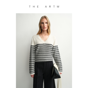 Versatile Neckline Design Loose Womens Knitwear