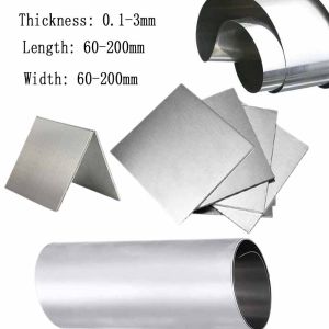 2/1pcs Stainles Steel Sheet Silver 304 Stainless Steel Fine Plate Sheet Foil Thickness 0.01mm-3mm For Precision Machinery