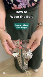 Peranakan Silver Belt Adjustable (Large) Gold Chain Belt Silver Bead Bracelet - Lazada