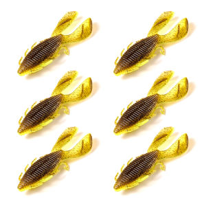 SOLOKING 6pcs/lot Plastic Soft Lure 89mm 9.3g Fat Worm Bug Bait Double T Tail Lure Add Attractant Lure for Bass Pike Fishing