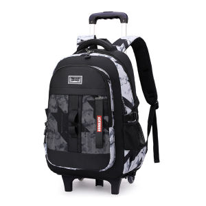 DDOO | Waterproof School Rolling Backpack Large Capacity 6-Wheel Stair Climbing