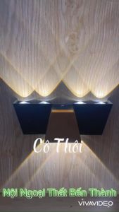 Đèn trang trí hắt tường - gắn tường 2 đầu 6w 4000k chống nước trang trí hành lang cầu thang nhà cửa
