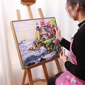 DIY Paint By Numbers Kit Digital Oil Painting Lukisan Kanvas 40 x 50 Seri S