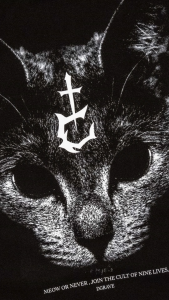 DGRAVE CREATIONS HAIL LUCIPURR BLACK T-SHIRT