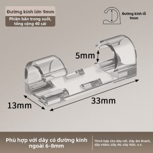 Loolecondera | Kẹp Quản Lý Dây Cáp Tự Dính Ẩn Dây