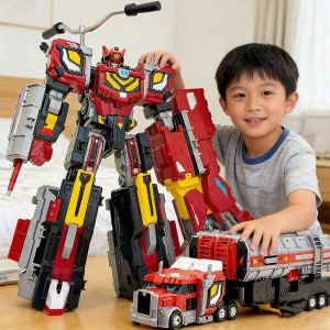 JUMPGO | Deformable Robotic Toys Flame Dragon Warrior for Boys
