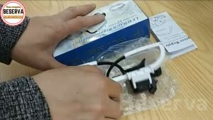 BEST SELLER HKFZ Kacamata Pembesar Watch Repair 23x Magnifier dengan 2 LED / kacamata pembesar servis elektronik zoom 100x reparasi service hp / kacamata servis elektronik service hp jam tangan / kacamata pembesar reparasi jam / kaca pembesar alat servis