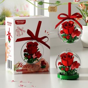 Roses Building Blocks Photo Frames Flower Bouquets Tulip Sunflowers Child Assembled Toys Holiday Gifts Desktop Ornaments Decor