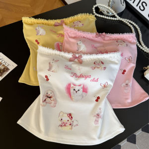 เสื้อกั๊กสายเดี่ยวลูกไม้ลายแมว ชุดชั้นในผู้หญิง ดีไซน์หลังสวย สายเดี่ยว ไม่มีแผ่นเสริมหน้าอก ใส่ด้านนอกได้ ฤดูใบไม้ร่วง 2025