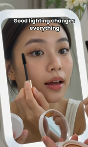 Foldable LED Makeup Mirror with Light Type-C USB Charging 3 Colour Adjustable Lighting