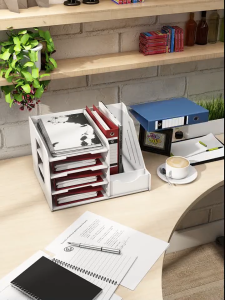 Giá Kệ Khay Đựng Hồ Sơ Tài Liệu A4 Để Bàn Văn Phòng Chất Liệu Gỗ Nhựa Độ Dày Tấm 5mm Bề Mặt Phù Bóng Nhiếu Kích Thước