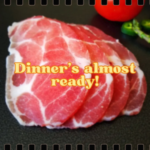 Pork Collar Slice 500g – Premium Fresh Frozen Pork Collar Slices Tender and Ready to Cook for Stir-Fry Hotpot BBQ Grilling