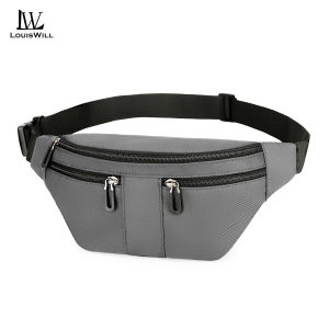 LouisWill Men Women Waist Bag Multiple Compartments Large Capacity Shoulder Bag Waterproof Outdoor Fitness Running Sports Chest Bags Fashionable Casual Phone Cross body Bag