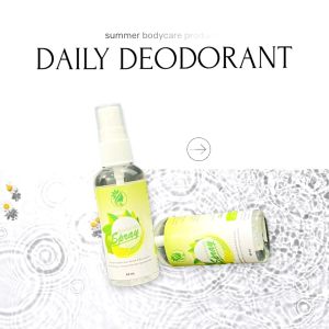 Deodorant Spray Natural + Jeruk Nipis - Deo Spray Herbal Penghilang Bau Badan Ketiak dan Bau Kaki