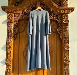 Hyuna Dress - Gamis Wanita Jumbo Ld 130 cm Crinkle Airflow Polos