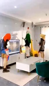 Chổi lau quét trần nhà Cây quét trần nhà gấp gọn kéo dài 70-280cm