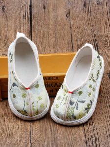 Handmade Pure Cotton Childrens Shoes Qingying Old Beijing Cloth Shoes Hanfu Style Nursery School Shoes Thousand Layer Bottom