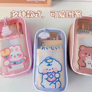 Tempat Pensil Motif Lucu Korea Multilayer Anti Air Stationery Case