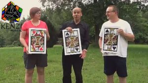 Three Card Monte Automatic 3 Card Monte Jumbo Alat Sulap Kartu Berubah