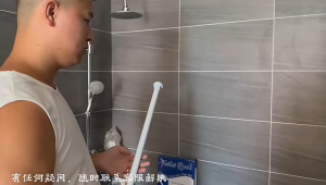 Shower Curtain Rod Heavy-Duty Stainless Steel 45lbs Load 43.3-78.7in Adjustable Anti-Slip Rod for Window Door Bathroom Clothes Hanger 2.2cm Diameter