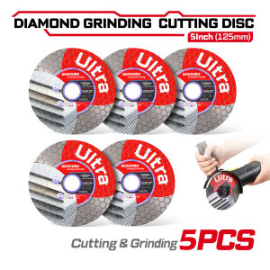 Geinxurn 5 "Lưỡi Dao Kim Cương 2/5 CÁI Dành Cho Máy Mài Góc Cắt & Mài Máy Cắt Đá Cẩm Thạch Cầm Tay Sử Dụng Khô/ướt 7/8” Arbor