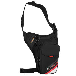 Men Motorcycle Leg Side Bag Reflective Motorcycle Crossbody Bag Adjustable Large Capacity for Hiking Camping Fishing