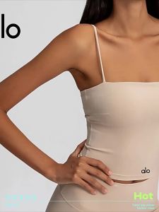 alo ชุดโยคะผู้หญิง yoga บราสปอร์ตเซ็กซี่แบบมีฟองน้ำกันกระแทก แบบรวบรวม สำหรับพิลาทิสและฟิตเนส