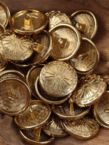 Cute Sunflower Nursery School Uniform Jacket College Style Metal Buttons Cosplay JK Uniform Tea Gold Buttons Sewing Accessories