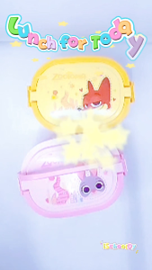 iSchoolDy Kids Zootopia Judy Nick Cartoon Double Layer Stainless Steel Lunch Box 304 Stainless Steel Kotak Bekas Makan