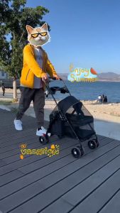 EZPET EZPET W02 Pet Stroller Pet Trolley Troli Kucing Foldable Pet Strollers Travel Pet Carrier Dog Bag Kucing 宠物手推车