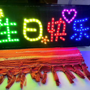 Happy Birthday LED Light Board Concert Support Glowing Letters Bar KTV Hot Pot Adjustable Brightness Fan Sign Lighting