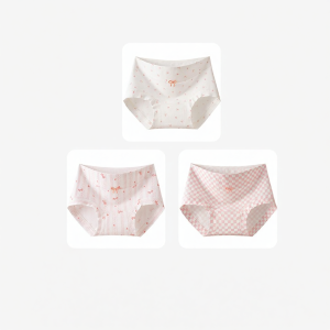 Nanjiren | Antibacterial Cotton Womens Panties Extended Crotch Seamless Sweet Floral Bikini
