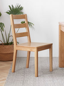 SHANMUMUZUO | Scandinavian Red Oak High Back Dining Chair