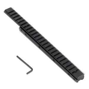 BLO-070 Outdoor 11 to 20mm Heightening Rail 260mm Long 24 Slots Bracket Aluminum Alloy Base