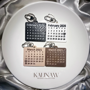 KALINAW Personalized Calendar Date Keychain/ Giveaways I Premium 3D Printed PLA
