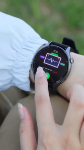 NORTH EDGE AMOLED ECG Blood Pressure Smartwatch Micro Health Check BMI Blood Pressure Oxygen IP68 Waterproof Outdoor flashlight Compatible Android iOS ET458 Watch For Men