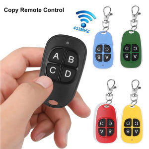 Universal 433MHz RF Remote Control Copy Code 4 Keys Wireless Transmitter Duplicator for Electric Garage Gate Door Opener Clone