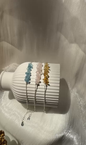 Vòng Tay Đá Thô Mix Khóa Bạc 925 Cao Cấp - Vòng Đá Phong Thủy Handmade Thu Hút Năng Lượng Tích Cực -Bluegems