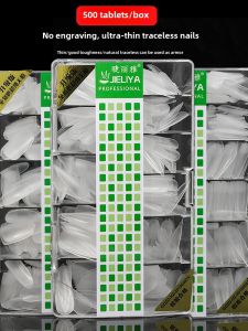 Ultra-Thin Seamless Wearable Nail Tips Transparent Matte Full-Half Cover for Professional Nail Salons Easy to Apply Long Lasting