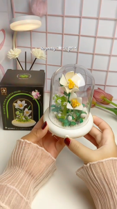 ✨Bouquet Flower with Light Flowers Potted Plant Ornaments Building Blocks for Girls Gift