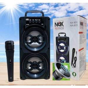 SPEAKER BLUETOOTH FULLBASS  NIXNOX NX-801 FREE MIC FOR KARAOKE