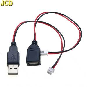 1pcs USB 2.0 Male And Female Plug to XH2.54mm 2Pin Terminal Wire 2 Core Power Cable USB Socket to PH2.0 Terminal Adapter Cable