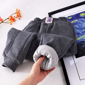 Thickened Cotton Trousers for Girls Winter Warm Outerwear Childrens Three-layer Filling Pants Autumn Winter New Style Casual mid Waist Long Pants