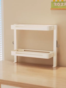 2 Tier Desktop Storage Rack Office Storage Display Rack Desk Bookshelf Home Study Desk Rak Dapur Tab