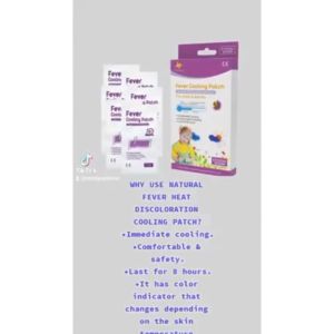 Fever Cooling Patch Heat Discoloration - Immediate Cooling & Last for 8 Hours | For Kids and Adults | 1 Sachet - 1 Patch