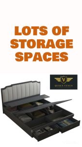 Heavy Duty Storage Bed Frame: Free Assembly & Elegant Queen Size