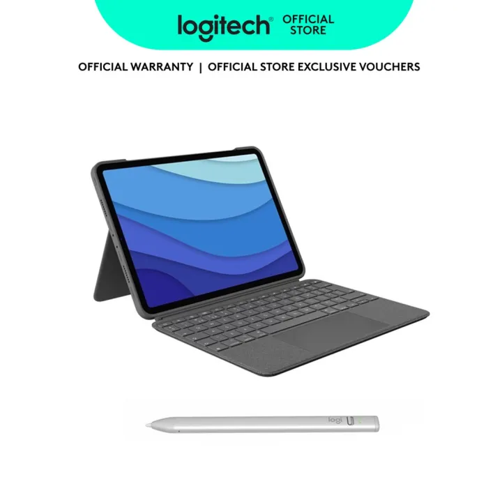 Logitech Combo Touch iPad (7-10th Gen, A16), iPad Pro 11 (1-4th Gen), 11' & 13' M4 2024, iPad Pro 12.9(5-6th Gen), iPad Air (4-5th Gen), M2 M3 2024, Keyboard